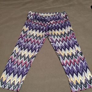 SkirtSports Pocketopia Capris, Sidewinder Print, EUC, Medium
